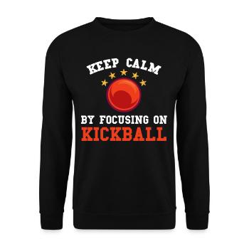 Stay calm by focusing on the - Unisex Sweatshirt - black - Front - Alina (178cm) & Michal (187cm)