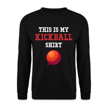 This Is My Kickball Shirt Soccer Soccer - Unisex Sweatshirt - black - Front - Alina (178cm) & Michal (187cm)