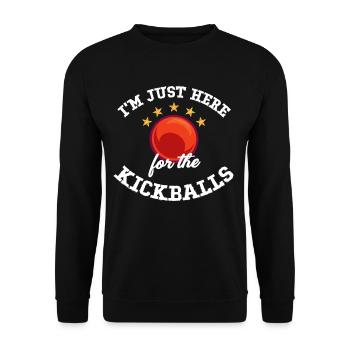 I'm just here for the - Unisex Sweatshirt - black - Front - Alina (178cm) & Michal (187cm)
