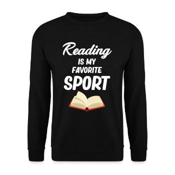La lecture est mon sport préféré rat de bibliothèque drôle - Sweat-shirt Unisexe - noir - Devant - Alina (178cm) & Michal (187cm)