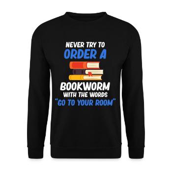 N’essayez jamais de tuer un rat de bibliothèque avec le - Sweat-shirt Unisexe - noir - Devant - Alina (178cm) & Michal (187cm)