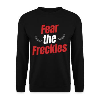 Scared Freckles Funny British - Unisex Sweatshirt - black - Front - Alina (178cm) & Michal (187cm)