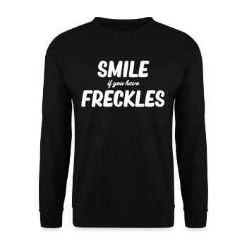Smile if you have freckles - Unisex Sweatshirt - black - Front - Alina (178cm) & Michal (187cm)