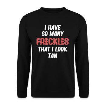I have so many freckles that I like - Unisex Sweatshirt - black - Front - Alina (178cm) & Michal (187cm)