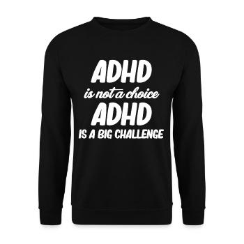 Adhs Ist Keine Wahl Adhs Ist Eine Große - Unisex Pullover - Schwarz - Vorne - Alina (178cm) & Michal (187cm)