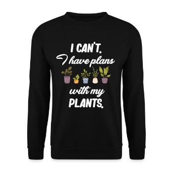 Ich Kann Nicht. Ich Habe Pläne Mit Meinen - Unisex Pullover - Schwarz - Vorne - Alina (178cm) & Michal (187cm)