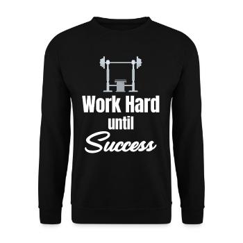 Working Hard To Succeed Fitness Enthusiasts - Unisex Sweatshirt - black - Front - Alina (178cm) & Michal (187cm)