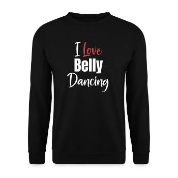 Ich Liebe Bauchtanz Lustige Ägypten Dessous - Unisex Pullover - Schwarz - Vorne - Alina (178cm) & Michal (187cm)