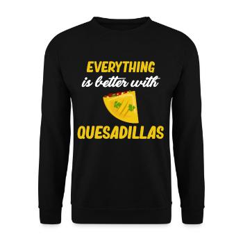 Everything Is Better With Quesadillas Argentine - Unisex Sweatshirt - black - Front - Alina (178cm) & Michal (187cm)