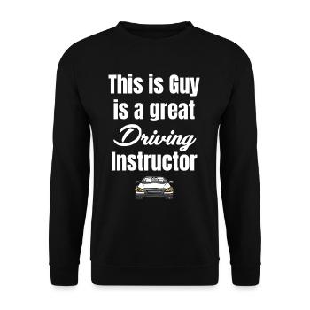 This guy is a great guy - Unisex Sweatshirt - black - Front - Alina (178cm) & Michal (187cm)