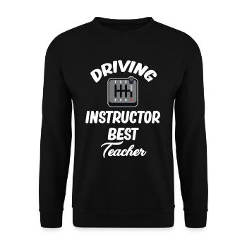 Driving Instructor Best Instructor Service Mechanic - Unisex Sweatshirt - black - Front - Alina (178cm) & Michal (187cm)