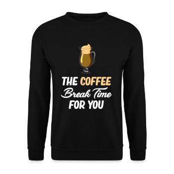 L’heure de la pause-café pour vous Cafecito Espresso - Sweat-shirt Unisexe - noir - Devant - Alina (178cm) & Michal (187cm)