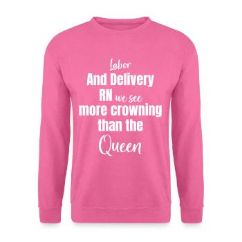 Wehen Und Entbindung Rn Wir Sehen Mehr Krönung - Unisex Pullover - Pink - Vorne