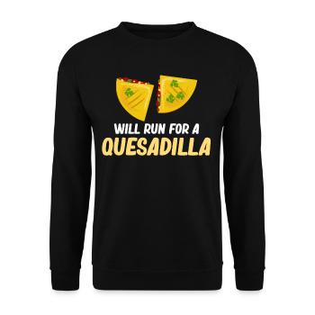 Courses pour un Quesadilla Burritos Argentine - Sweat-shirt Unisexe - noir - Devant - Alina (178cm) & Michal (187cm)