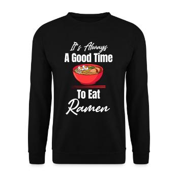 C’est toujours un bon moment pour essayer le bol chaud de ramen. - Sweat-shirt Unisexe - noir - Devant - Alina (178cm) & Michal (187cm)