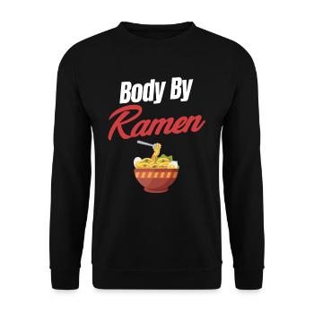 Corps Par Ramen Hot Bowl Asiatique Japonais Amant Anime - Sweat-shirt Unisexe - noir - Devant - Alina (178cm) & Michal (187cm)