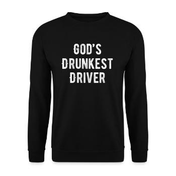 Le conducteur le plus ivre de Dieu Mécanicien drôle - Sweat-shirt Unisexe - noir - Devant - Alina (178cm) & Michal (187cm)