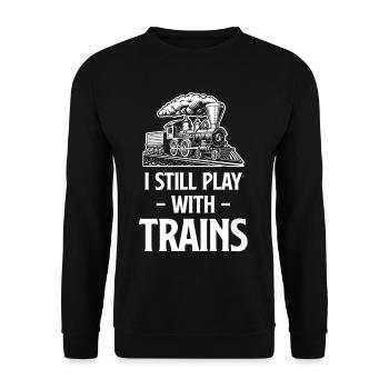 I'm still playing with moves funnier - Unisex Sweatshirt - black - Front - Alina (178cm) & Michal (187cm)