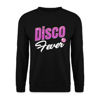 Disco Fever Lover Classic Groovy Vintage Jukebox - Unisex Sweatshirt - black - Front - Alina (178cm) & Michal (187cm)
