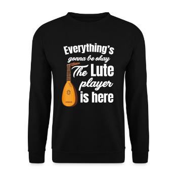 Everything will be fine, the lute player is here, bandura - Unisex Sweatshirt - black - Front - Alina (178cm) & Michal (187cm)