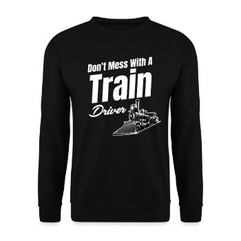 Don't mess with a - Unisex Sweatshirt - black - Front - Alina (178cm) & Michal (187cm)