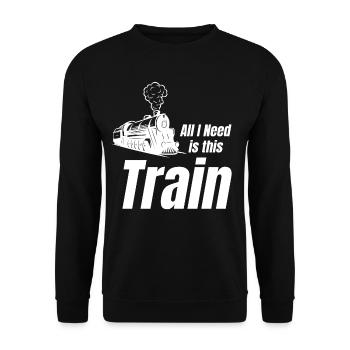 All I need is this machinist for - Unisex Sweatshirt - black - Front - Alina (178cm) & Michal (187cm)