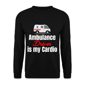 Krankenwagenfahren Ist Mein Freiwilliger - Unisex Pullover - Schwarz - Vorne - Alina (178cm) & Michal (187cm)