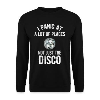 This Is My Disco Costume Groovy Vintage Jukebox - Unisex Sweatshirt - black - Front - Alina (178cm) & Michal (187cm)