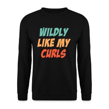 Wild Wie Meine Locken Lustige Lockige Haare - Unisex Pullover - Schwarz - Vorne - Alina (178cm) & Michal (187cm)
