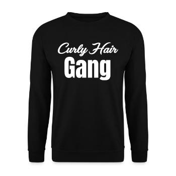Curly Hair Gang Melanized Wavy Afro - Unisex Sweatshirt - black - Front - Alina (178cm) & Michal (187cm)