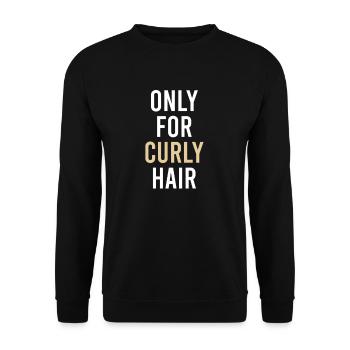 Nur Für Lockiges Haar Lustige Wellenförmige Afro - Unisex Pullover - Schwarz - Vorne - Alina (178cm) & Michal (187cm)