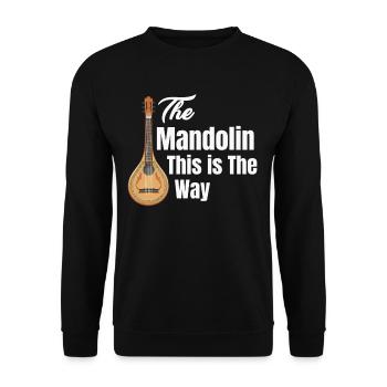 The Mandolin This Is The Way Mandola Guitar - Unisex Sweatshirt - black - Front - Alina (178cm) & Michal (187cm)