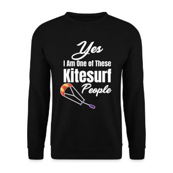 Yes, I'm one of those kitesurfers who is familiar with the - Unisex Sweatshirt - black - Front - Alina (178cm) & Michal (187cm)