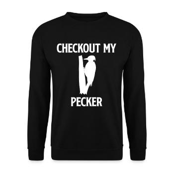 Check out my - Unisex Sweatshirt - black - Front - Alina (178cm) & Michal (187cm)