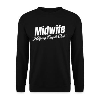 Midwife helps people obstetricians - Unisex Sweatshirt - black - Front - Alina (178cm) & Michal (187cm)