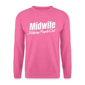 Hebamme Hilft Menschen Geburtshelfer - Unisex Pullover - Pink - Vorne