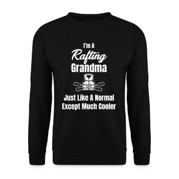 I raft granny like normal granny canoe - Unisex Sweatshirt - black - Front - Alina (178cm) & Michal (187cm)