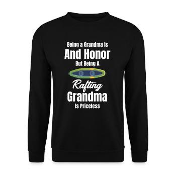 Being a grandma is an honor, rafting, canoeing, - Unisex Sweatshirt - black - Front - Alina (178cm) & Michal (187cm)