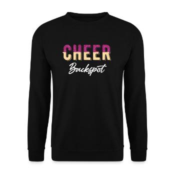 Cheer Backspot Funny Athlete Spotter Dancing - Unisex Sweatshirt - black - Front - Alina (178cm) & Michal (187cm)