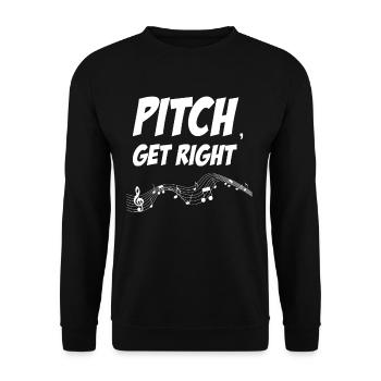 Pitch, Get It Right Lustige Gesangslehrerin - Unisex Pullover - Schwarz - Vorne - Alina (178cm) & Michal (187cm)