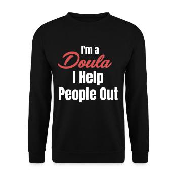 Je suis une doula, j’aide les gens - Sweat-shirt Unisexe - noir - Devant - Alina (178cm) & Michal (187cm)