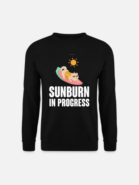 Sunburn In Progress Sunbathing Summertime - Unisex Sweatshirt - black
