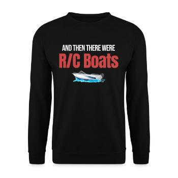 Et puis il y avait Rc Boats, Captain Airboat, - Sweat-shirt Unisexe - noir - Devant - Alina (178cm) & Michal (187cm)