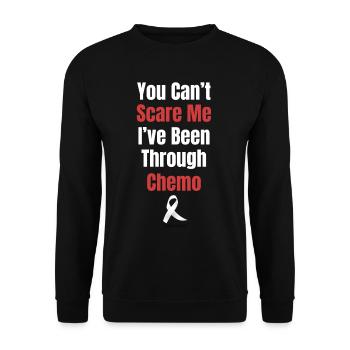 Du Kannst Mich Nicht Erschrecken, Ich Habe Einen - Unisex Pullover - Schwarz - Vorne - Alina (178cm) & Michal (187cm)
