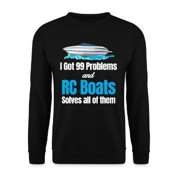 J’ai 99 problèmes et rc boot les résout tous - Sweat-shirt Unisexe - noir - Devant - Alina (178cm) & Michal (187cm)