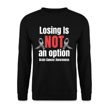 Losing is not an option. - Unisex Sweatshirt - black - Front - Alina (178cm) & Michal (187cm)