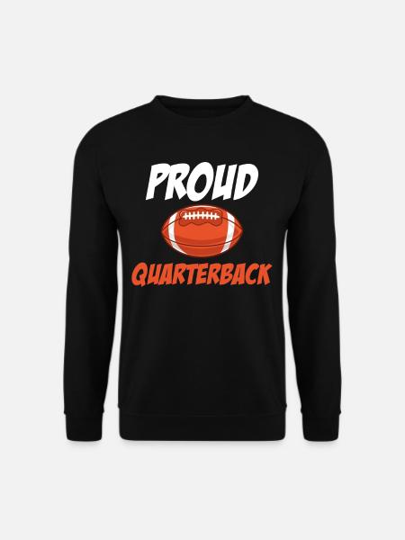 Proud Quarterback Funny Soccer Kickoff - Unisex Sweatshirt - black