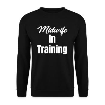 Hebamme In Ausbildung Vorgeburt Geburtshilfe Babys - Unisex Pullover - Schwarz - Vorne - Alina (178cm) & Michal (187cm)