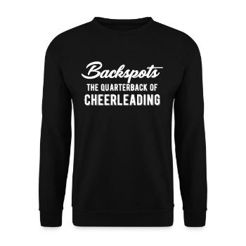 Backspots: The quarterback of the - Unisex Sweatshirt - black - Front - Alina (178cm) & Michal (187cm)
