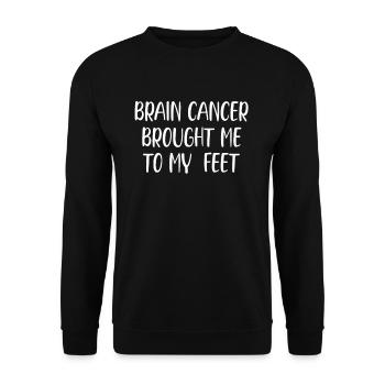 Hirntumor Brachte Mich Auf Die Beine - Unisex Pullover - Schwarz - Vorne - Alina (178cm) & Michal (187cm)